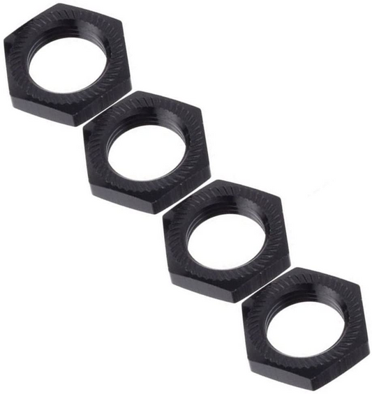 1/8 RC Car Buggy 17mm Alloy Wheel Nuts in Black x 4